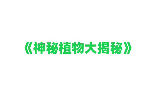 《神秘植物大揭秘》