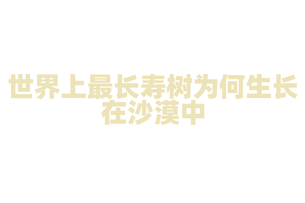 世界上最长寿树为何生长在沙漠中？