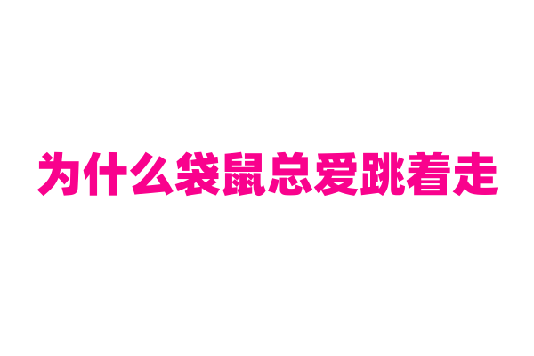 为什么袋鼠总爱跳着走？