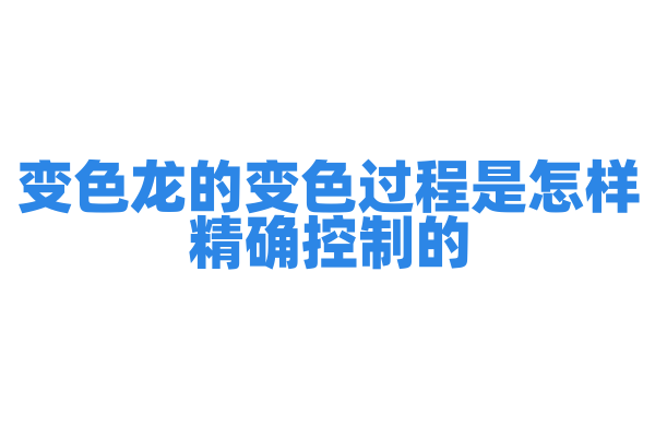 变色龙的变色过程是怎样精确控制的？
