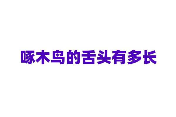 啄木鸟的舌头有多长，如何工作？