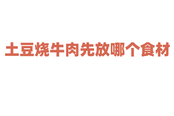 土豆烧牛肉先放哪个食材？