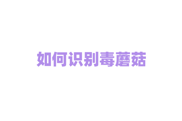 如何识别毒蘑菇