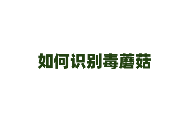 如何识别毒蘑菇？