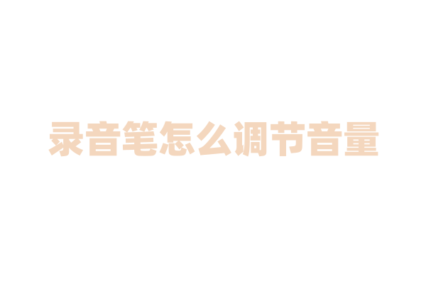 录音笔怎么调节音量？