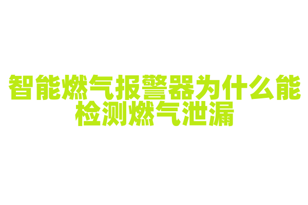 智能燃气报警器为什么能检测燃气泄漏，它的燃气传感和报警方式有什么要点？