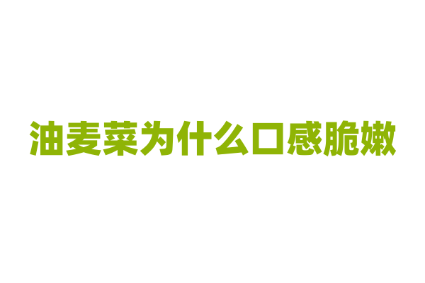 油麦菜为什么口感脆嫩，它的细胞结构有什么特点？