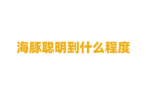 海豚聪明到什么程度，有什么依据？