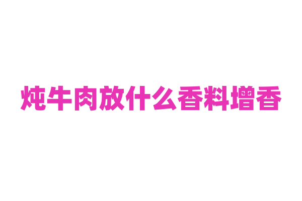 炖牛肉放什么香料增香？