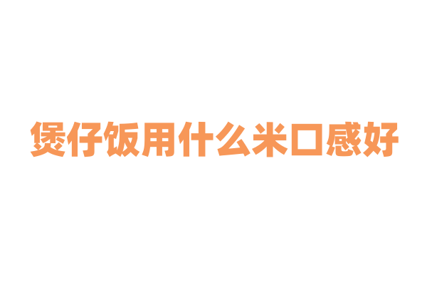 煲仔饭用什么米口感好？