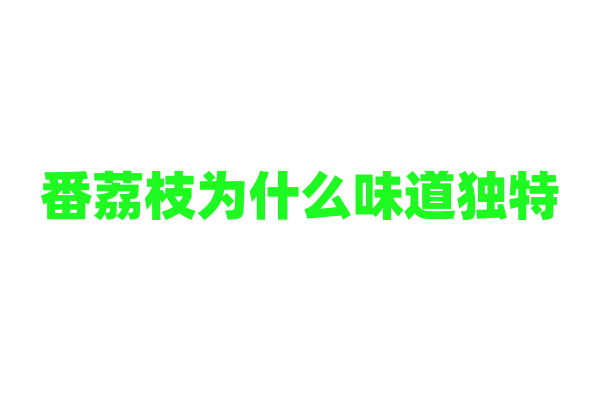 番荔枝为什么味道独特，它的果实风味物质和营养成分有什么特点？