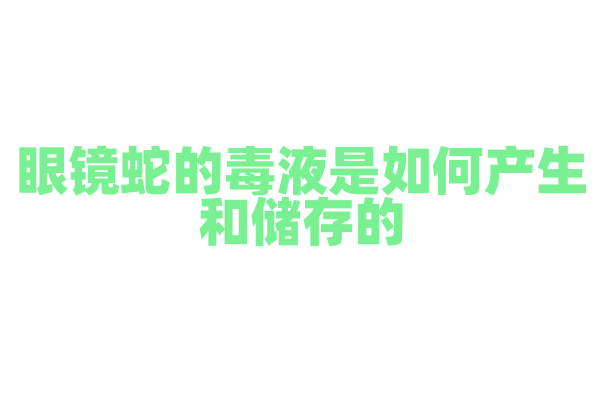 眼镜蛇的毒液是如何产生和储存的？