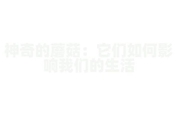 神奇的蘑菇：它们如何影响我们的生活