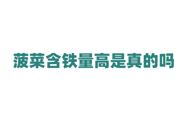 菠菜含铁量高是真的吗