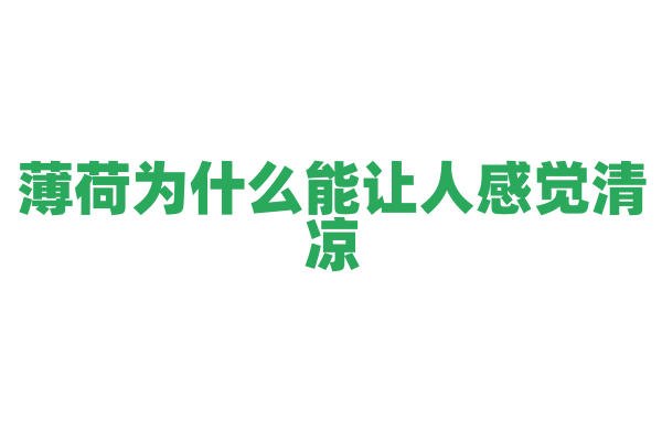 薄荷为什么能让人感觉清凉，其含有的有效成分是什么？
