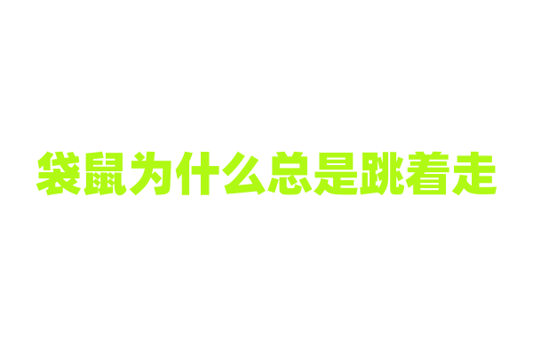 袋鼠为什么总是跳着走，它的独特运动方式有什么优势？