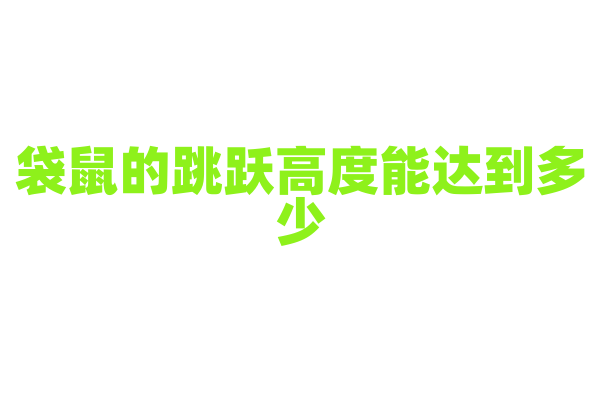 袋鼠的跳跃高度能达到多少?