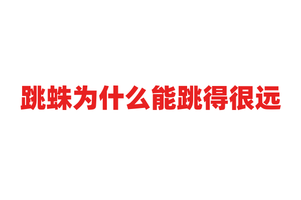 跳蛛为什么能跳得很远，它的腿部肌肉和关节结构有什么优势？