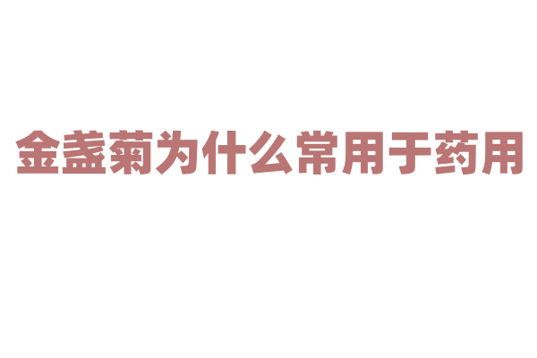 金盏菊为什么常用于药用，它含有哪些药用成分？