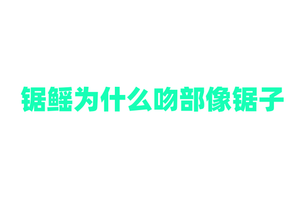 锯鳐为什么吻部像锯子，它是如何利用这一特殊结构捕食的？
