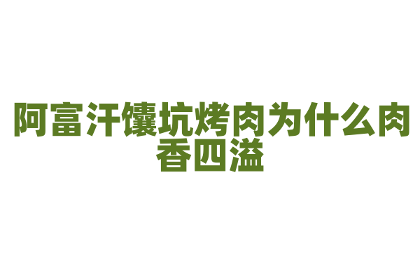 阿富汗馕坑烤肉为什么肉香四溢，馕坑烤肉的烤制方法和食材处理有什么技巧？
