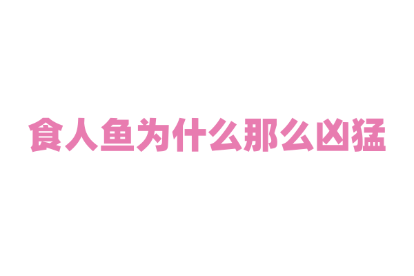 食人鱼为什么那么凶猛，它的牙齿和捕食习性有什么特点？