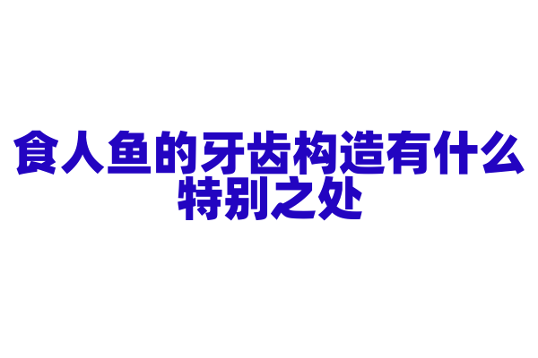 食人鱼的牙齿构造有什么特别之处？