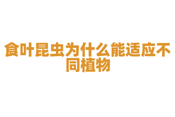 食叶昆虫为什么能适应不同植物，它的口器和消化系统有什么适应性变化？