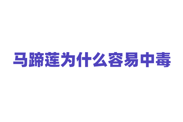 马蹄莲为什么容易中毒，它含有哪些有毒物质？