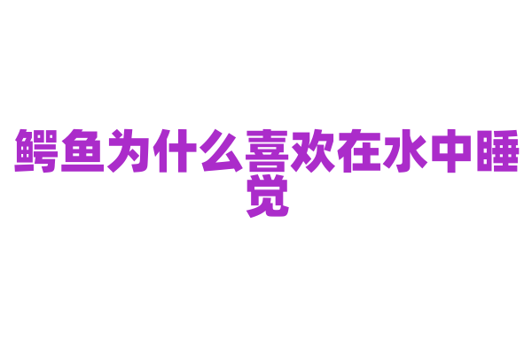 鳄鱼为什么喜欢在水中睡觉？