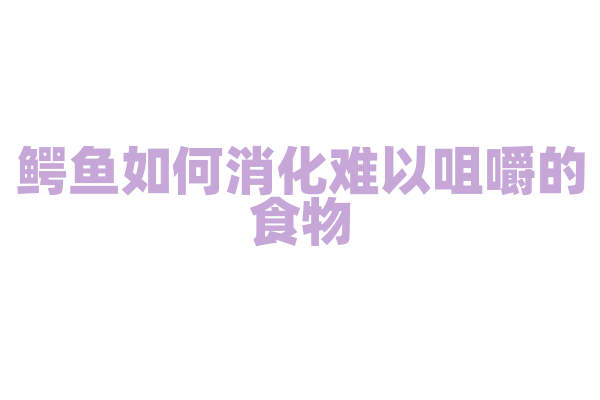 鳄鱼如何消化难以咀嚼的食物？