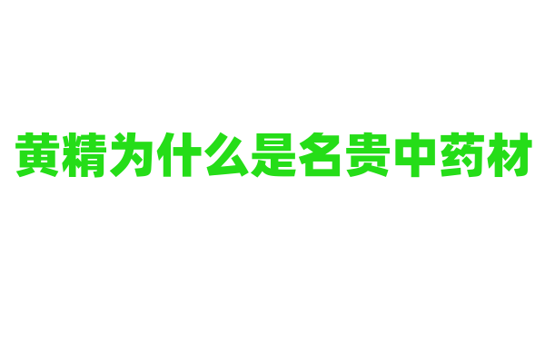 黄精为什么是名贵中药材，它的药用价值和稀缺性体现在哪？